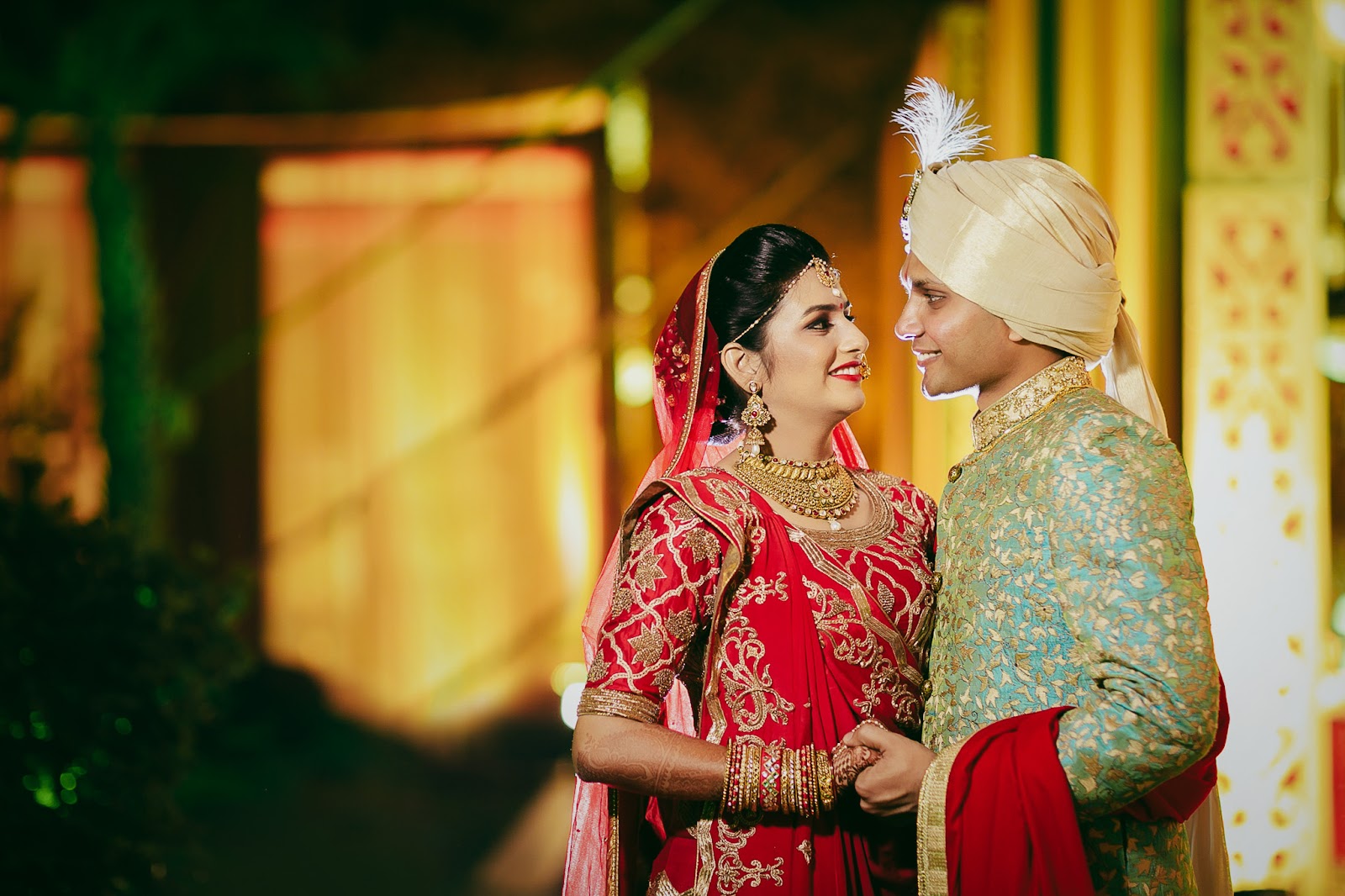 Golden Hour Wedding Portrait India